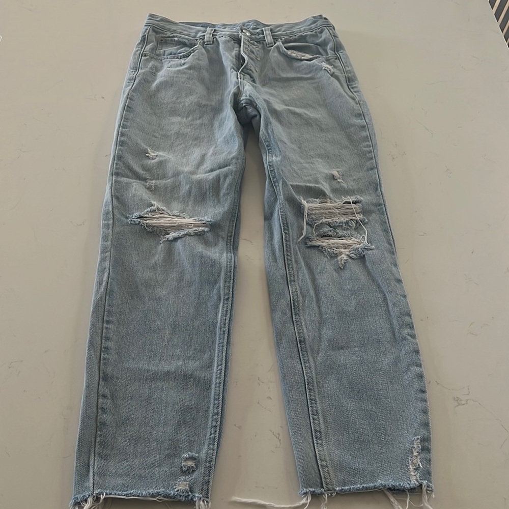 Free People light wash ripped denim size 27